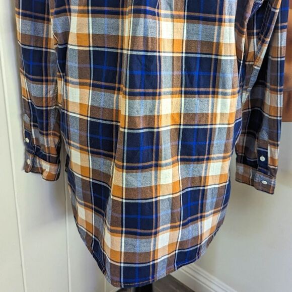 The North Face Boyfriend Plaid Button Front Long Sleeve Shirt sz LG EUC - Picture 12 of 15